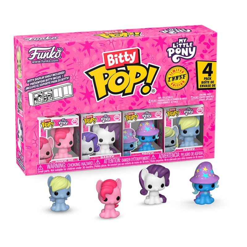 Blister 4 figuras Bitty POP My Little Pony Pinkie Pie
