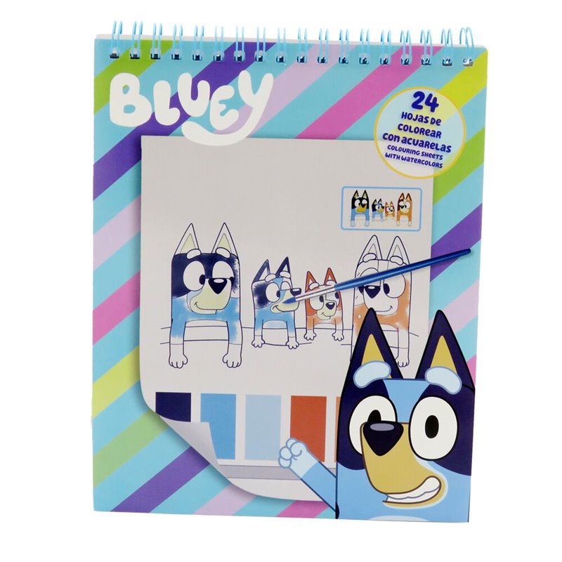 Cuaderno coloreable acuarelas Bluey