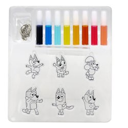 Set coloreable colgadores decorativos Bluey