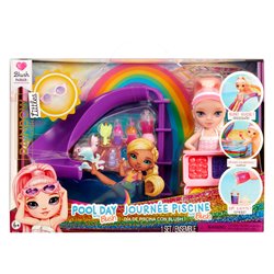 Playset + Muñeca Little Pool Day with Blush Rainbow High