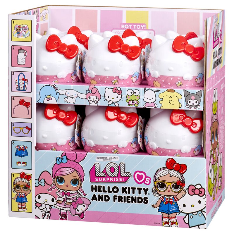 Capsula sorpresa L.O.L. Surprise Loves Hello Kitty &38 Friends surtido