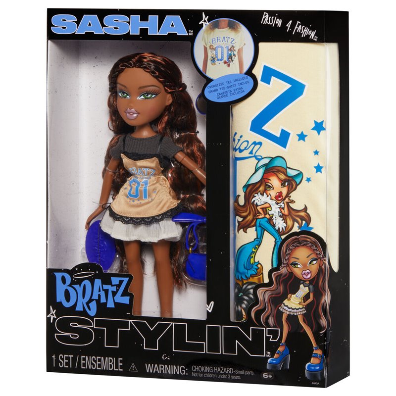 Muñeca Sasha Stylin + Camiseta Bratz