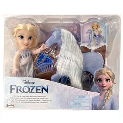Muñeca Elsa + Nokk Frozen Disney 15cm