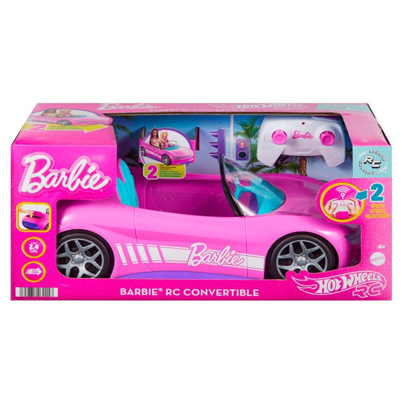Coche Descapotable radio control Barbie Hot Wheels
