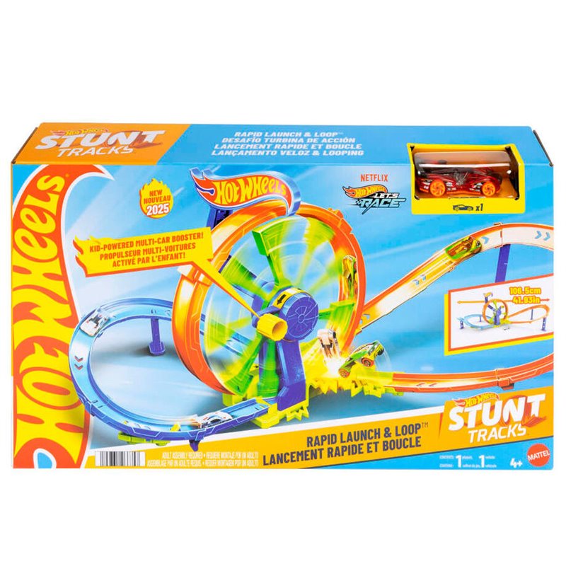 Pista Desafio Turbina de Accion Stunt Tracks Hot Wheels