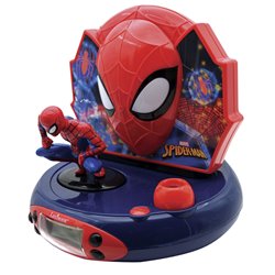 Reloj Despertador Proyector 3D Spiderman Marvel