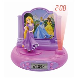 Reloj Despertador Proyector 3D Rapunzel Princesas Disney