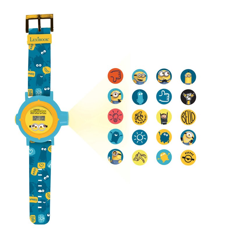 Reloj Digital proyecciones Minions