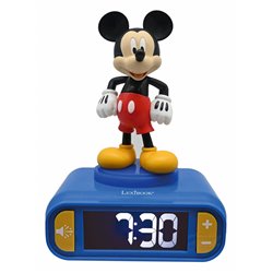 Reloj Despertador Luz Nocturna 3D Mickey Disney