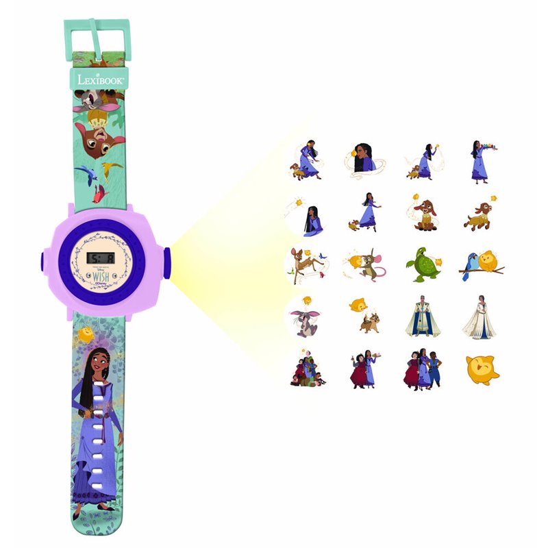 Reloj Digital proyecciones Wish Disney