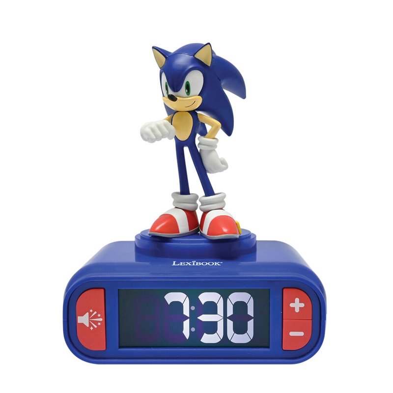 Reloj Despertador Luz Nocturna 3D Sonic the Hedgehog