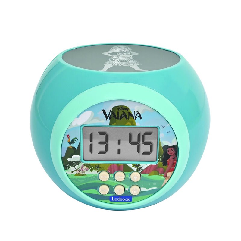 Reloj Despertador Proyector Vaiana Moana Disney