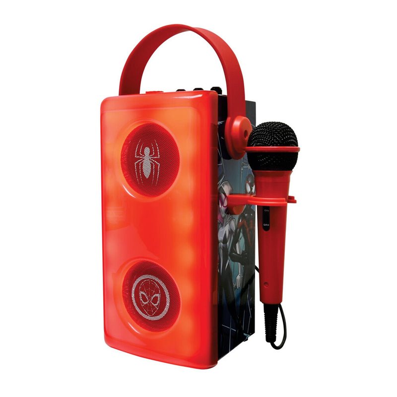 Altavoz Bluetooth Luminoso + Microfono Spiderman Marvel