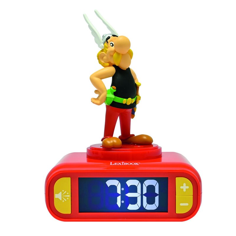 Reloj Despertador Luz Nocturna 3D Asterix