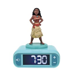 Reloj Despertador Luz Nocturna 3D Vaiana Moana Disney