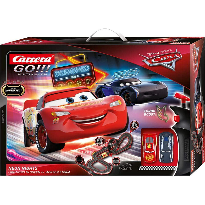Circuito carreras Rayo & Storm Cars Disney Pixar luces