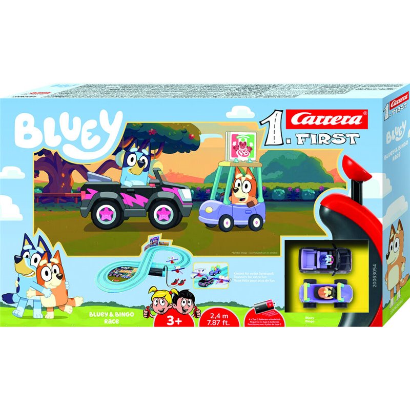 Circuito carreras Bluey & Bingo Race Bluey
