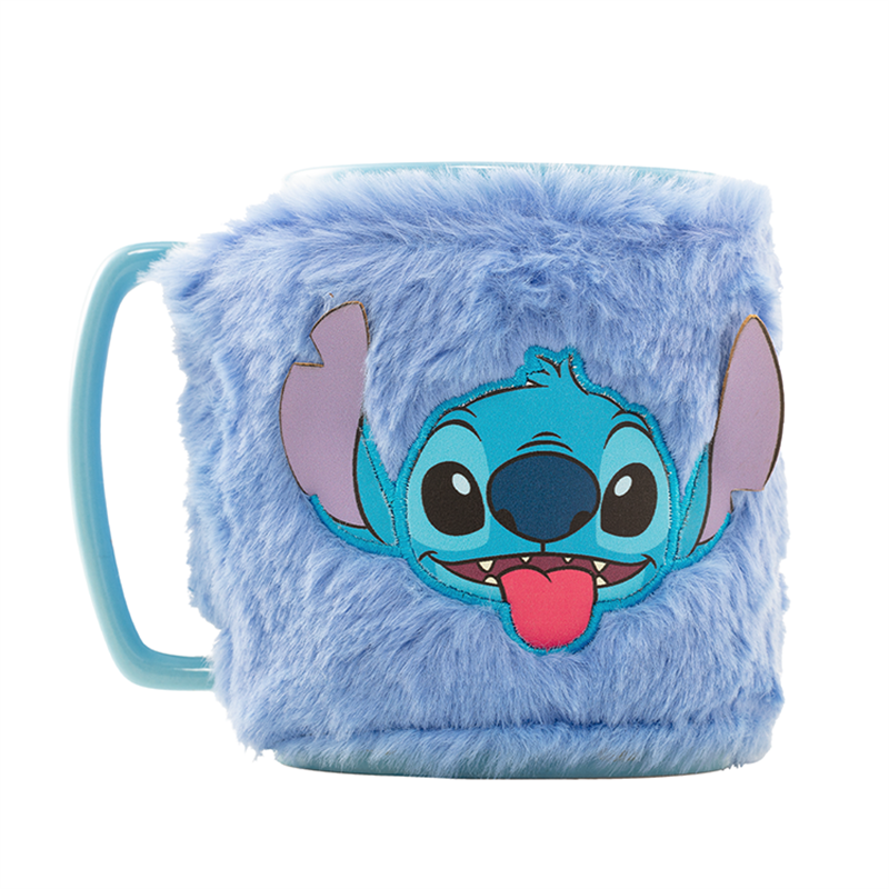 Taza funda de peluche Stitch Disney 440ml