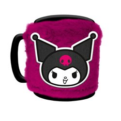 Taza funda de peluche Kuromi Hello Kitty 440ml