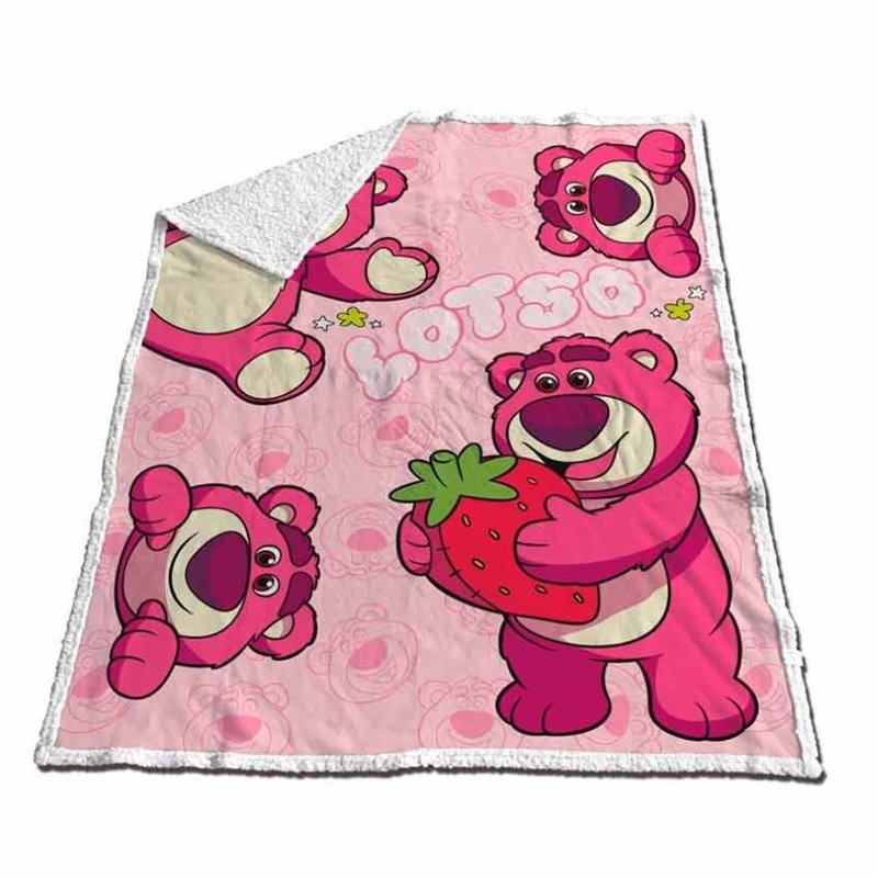 Manta coralina sherpa Lotso Toy Story Disney Pixar 130x170cm