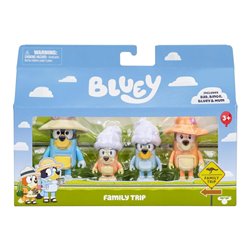 Blister 4 figuras Familia Viaje Bluey