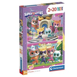 Puzzle SuperKitties Disney 2x20pzs
