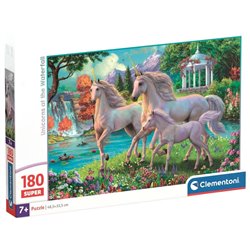 Puzzle super Unicornios en la Cascada 180pzs