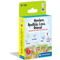 Juego cartas Nombre Apellido Cosa Animal
