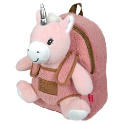 Mochila + peluche unicornio 27cm
