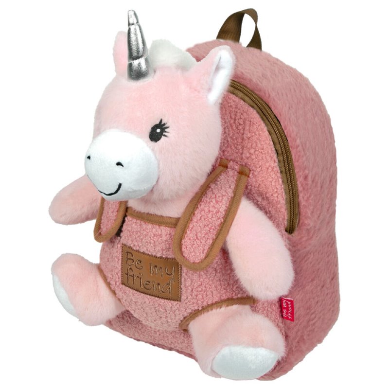 Mochila + peluche unicornio 27cm