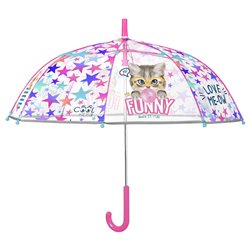 Paraguas manual gato divertido 45cm
