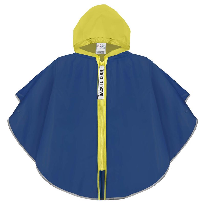 Chubasquero azul/amarillo con cremallera