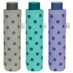 Paraguas plegable manual topos 54cm surtido