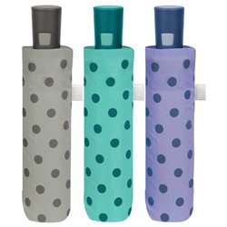 Paraguas plegable automatico topos 54cm surtido