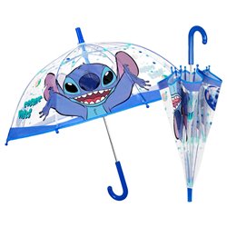 Paraguas manual transparente Stitch Disney 45cm