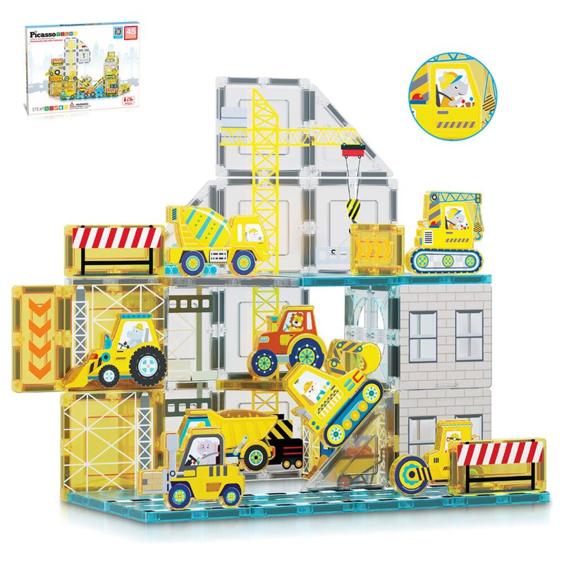 Bloques magneticos + 8 vehiculos