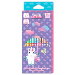 Set lapices de colores Sweet Dreams 12pzs/24colores