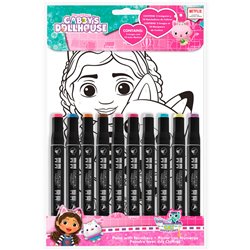 Set colorear numeros La Casa de Muñecas de Gabby