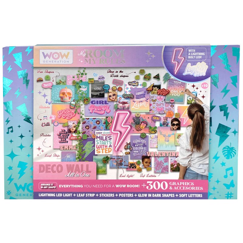 Kit Decoracion luz LED + Graficos y Accesorios Wow Generation