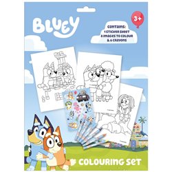 Set colorear Bluey
