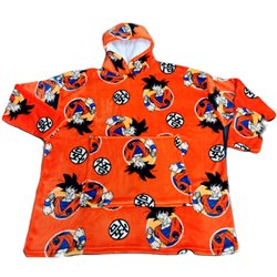 Bata sudadera oversize Dragon Ball coral adulto