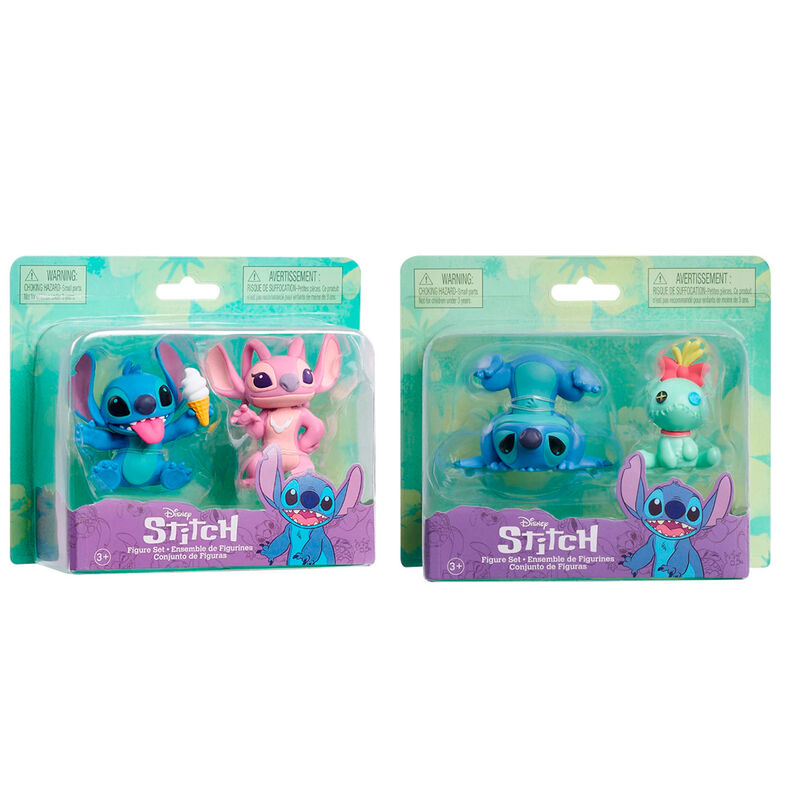 Blister 2 figuras Stitch Disney 7,5cm surtido
