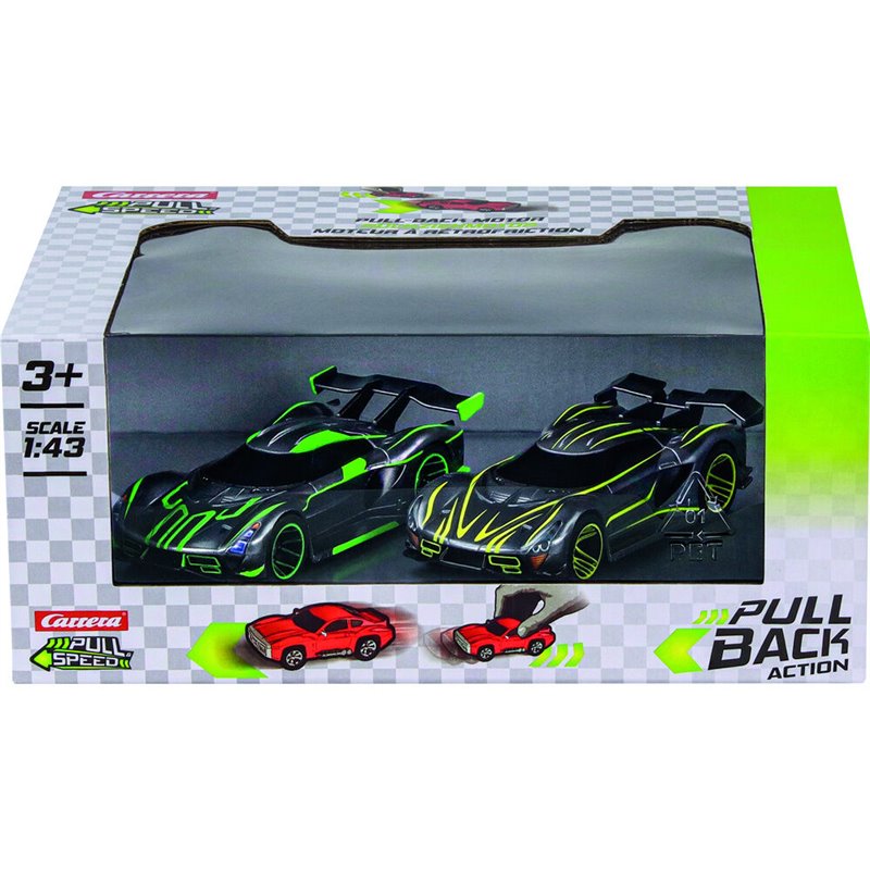Blister 2 coches Hypercars Twinpack pull back