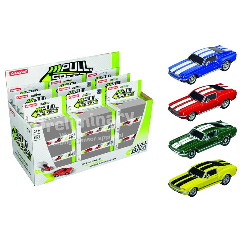 Coche Ford Mustang 67 pull back surtido