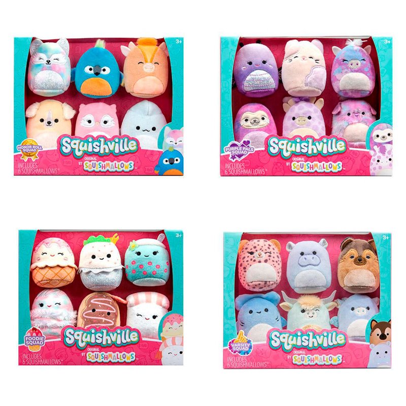 Set peluches Squishmallows 5cm surtido