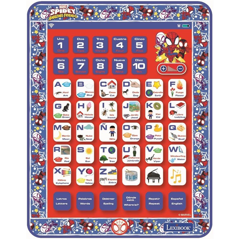 Tablet Educativa parlante bilingüe Spidey Marvel