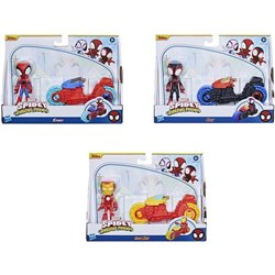 Vehiculo + figura Spidey Marvel 10cm surtido