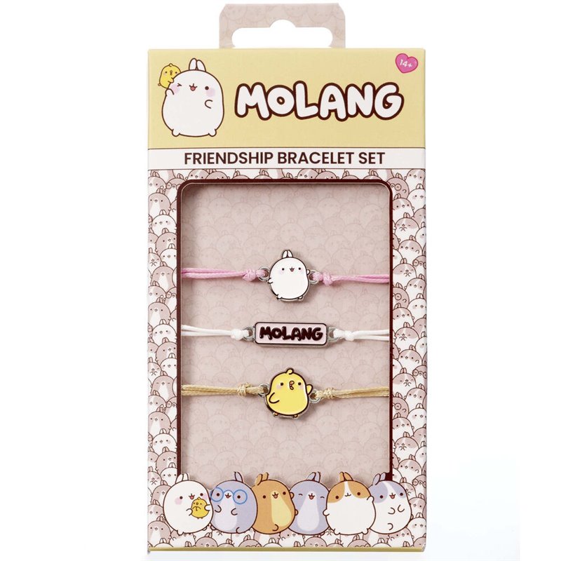 Blister 3 pulseras de la amistad Molang