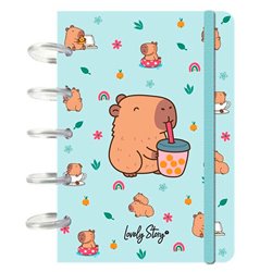 Cuaderno A6 Bubble Tea Capibara