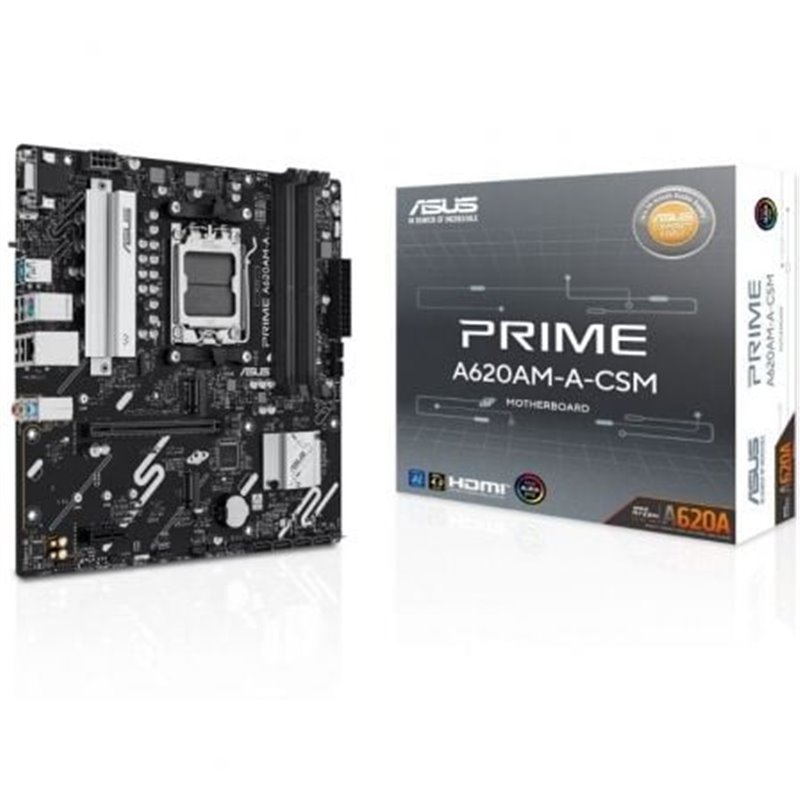 Placa Base Asus A620AM-A-CSM Socket AM5/ DDR5/ PCIe 4.0/ Micro ATX